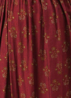 Maroon Rayon Printed Strap Neckline Dress After Six Wear -Deals Chic Lehenga Store Maroon Rayon Printed Strap Neckline Dress DRBS02204728 rrc4