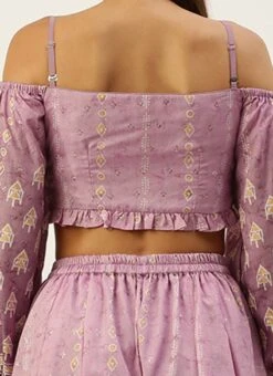 Bottom From Mauve Art Silk Digital Printed Co Ords Set After Six Wear -Deals Chic Lehenga Store Mauve Art Silk Digital Printed Co Ords Set IWBS02301067 rrc2