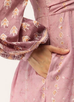 Mauve Art Silk Digital Printed Jumpsuits After Six Wear -Deals Chic Lehenga Store Mauve Art Silk Digital Printed Jumpsuits DRBS02301077 rrc2