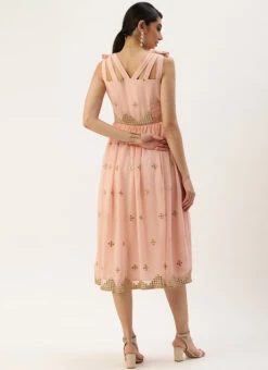 Mauve Embroidered Strap Neck Dress After Six Wear 11 Mauve Embroidered Strap Neck Dress After Six Wear -Deals Chic Lehenga Store Mauve Embroidered Strap Neck Dress DRBS02204839 b