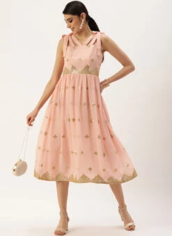 Mauve Embroidered Strap Neck Dress After Six Wear 10 Mauve Embroidered Strap Neck Dress After Six Wear -Deals Chic Lehenga Store Mauve Embroidered Strap Neck Dress DRBS02204839 u