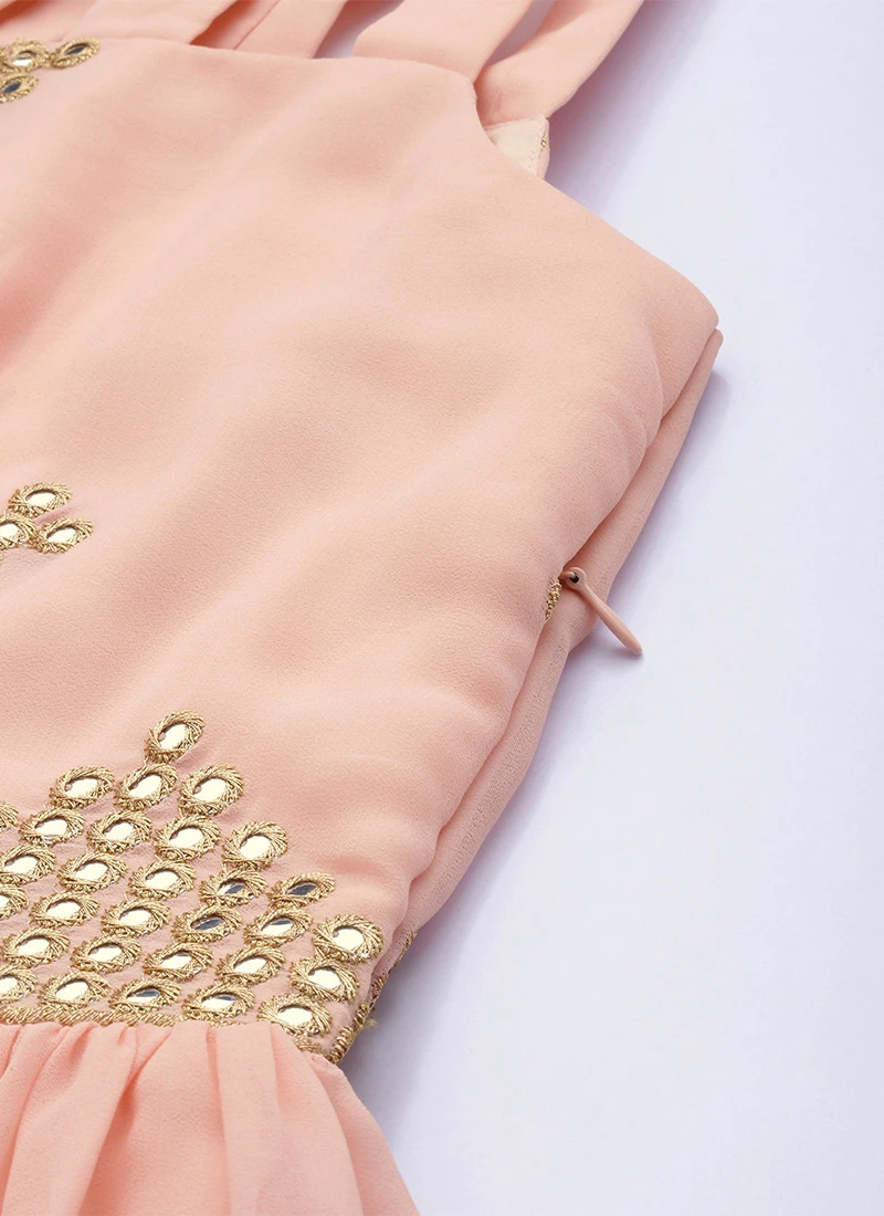 Mauve Embroidered Strap Neck Dress After Six Wear 5 Mauve Embroidered Strap Neck Dress After Six Wear - Image 5