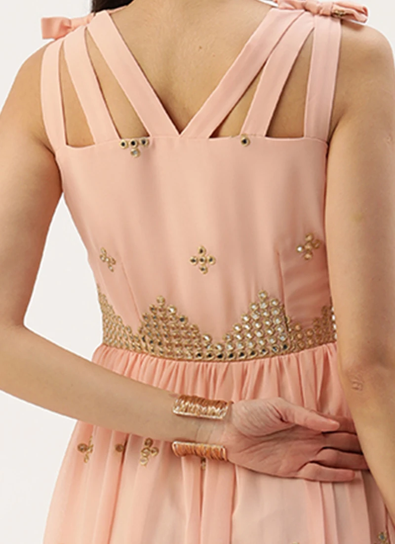 Mauve Embroidered Strap Neck Dress After Six Wear 6 Mauve Embroidered Strap Neck Dress After Six Wear - Image 6