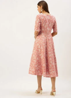 Mauve Modal Silk Fit And Flare Dress After Six Wear -Deals Chic Lehenga Store Mauve Modal Silk Fit And Flare Dress DRBS02203485 b