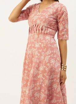 Mauve Modal Silk Fit And Flare Dress After Six Wear