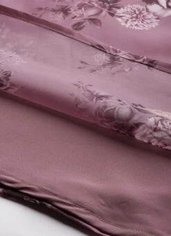 Mauve Organza Digital Printed Cowl Style Dress After Six Wear -Deals Chic Lehenga Store Mauve Organza Digital Printed Cowl Style Dress DRBS02210000 rrc3