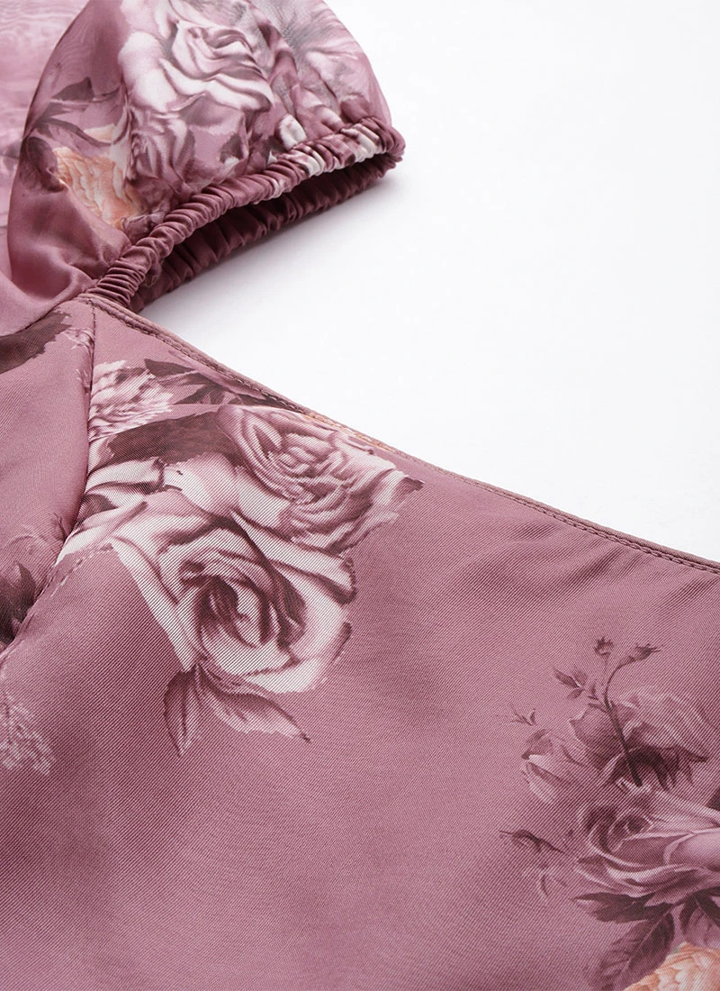 Mauve Organza Digital Printed Dress After Six Wear 5 Mauve Organza Digital Printed Dress After Six Wear - Image 5