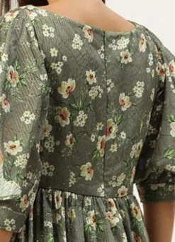 Mehndi Green Georgette Printed Dress After Six Wear Party Wear 13 Mehndi Green Georgette Printed Dress After Six Wear Party Wear -Deals Chic Lehenga Store Mehndi Green Georgette Printed Dress DRBS02211034 rrc2