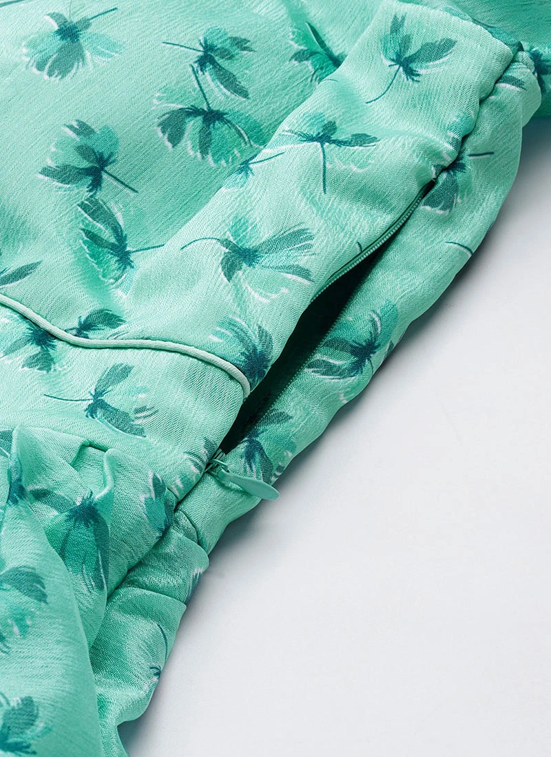 Mint Blue Chinon Digital Printed Dress After Six Wear 7 Mint Blue Chinon Digital Printed Dress After Six Wear - Image 7