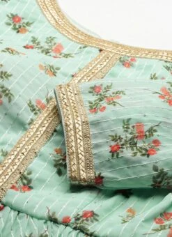 Bottom From Mint Green Digital Printed Embroidered Co Ords Set After Six Wear -Deals Chic Lehenga Store Mint Green Digital Printed Embroidered Co Ords Set IWBS02211226 rrc1