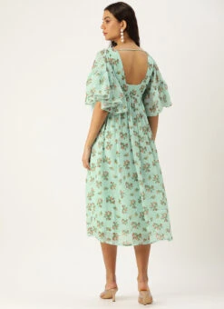 Mint Green Georgette Digital Printed Dress After Six Wear Party Wear 11 Mint Green Georgette Digital Printed Dress After Six Wear Party Wear -Deals Chic Lehenga Store Mint Green Georgette Digital Printed Dress DRBS02210920 b