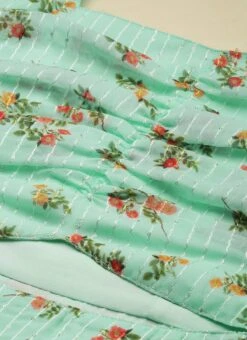Mint Green Georgette Digital Printed Dress After Six Wear -Deals Chic Lehenga Store Mint Green Georgette Digital Printed Dress DRBS02211307 rrc1