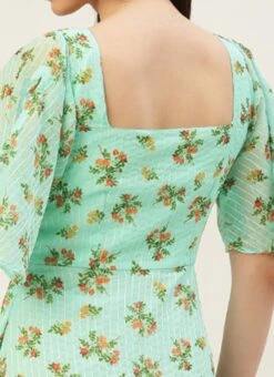Mint Green Georgette Digital Printed Dress After Six Wear -Deals Chic Lehenga Store Mint Green Georgette Digital Printed Dress DRBS02211307 rrc2