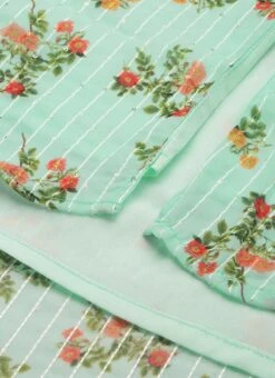 Mint Green Georgette Digital Printed Dress Festive Wear After Six Wear 15 Mint Green Georgette Digital Printed Dress Festive Wear After Six Wear -Deals Chic Lehenga Store Mint Green Georgette Digital Printed Dress DRBS02211307 rrc4 1