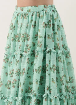 Dupatta From Mint Green Georgette Digital Printed Lehenga After Six Wear -Deals Chic Lehenga Store Mint Green Georgette Digital Printed Lehenga GHBS02301646 rrc2