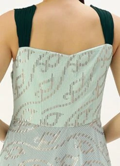 Mint Green Georgette Sequins Embroidered Strap Gown Festive Wear -Deals Chic Lehenga Store Mint Green Georgette Sequins Embroidered Strap Gown IWBS02205934 rrc2