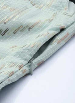 Mint Green Georgette Sequins Embroidered Strap Gown Festive Wear -Deals Chic Lehenga Store Mint Green Georgette Sequins Embroidered Strap Gown IWBS02205934 rrc3