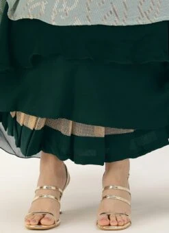 Mint Green Georgette Sequins Embroidered Strap Gown Festive Wear -Deals Chic Lehenga Store Mint Green Georgette Sequins Embroidered Strap Gown IWBS02205934 rrc4