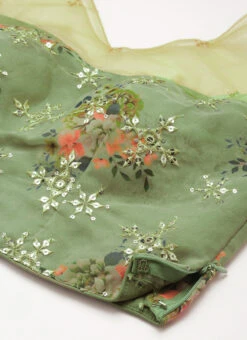 Mint Green Organza Embroidered Lehanga Wedding Wear Festive Wear -Deals Chic Lehenga Store Mint Green Organza Embroidered Lehanga GHBS02205081 rrc1