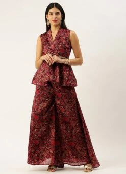 Bottom From MultiColored Art Silk Printed Co Ords Set After Six Wear 10 Bottom From MultiColored Art Silk Printed Co Ords Set After Six Wear -Deals Chic Lehenga Store MultiColored Art Silk Printed Co Ords Set IWBS02302302 u