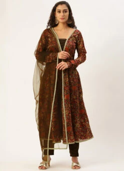 Top From MultiColored Art Silk Printed Suit After Six Wear -Deals Chic Lehenga Store MultiColored Art Silk Printed Suit SLBS02302380 u