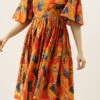 MultiColored Bell Sleeve Dress After Six Wear