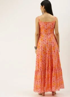 Multicolor Asymmetric Gathered Gown Party Wear -Deals Chic Lehenga Store Multicolor Asymmetric Gathered Gown IWBS02208448 b