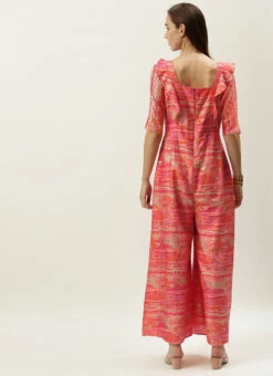 Multicolored Art Silk Ruffles Style Jumpsuit After Six Wear -Deals Chic Lehenga Store Multicolored Art Silk Ruffles Style Jumpsuit DRBS02307783 b