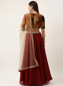 Multicolored Closed Neck Lehenga Festive Wear -Deals Chic Lehenga Store Multicolored Closed Neck Lehenga GHBS02201293 b