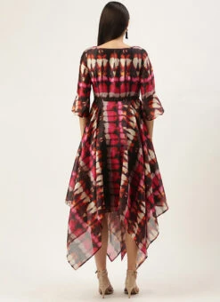 Multicolored Digital Printed Art Silk Dress After Six Wear -Deals Chic Lehenga Store Multicolored Digital Printed Art Silk Dress DRBS02109774 b