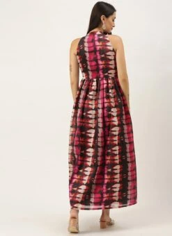 Multicolored Digital Printed Gathered Dress After Six Wear -Deals Chic Lehenga Store Multicolored Digital Printed Gathered Dress DRBS02110843 b