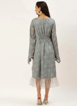 Multicolored Digital Printed Kaftan Dress After Six Wear -Deals Chic Lehenga Store Multicolored Digital Printed Kaftan Dress DRBS02211025 b