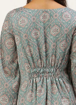 Multicolored Digital Printed Kaftan Dress After Six Wear -Deals Chic Lehenga Store Multicolored Digital Printed Kaftan Dress DRBS02211025 rrc2