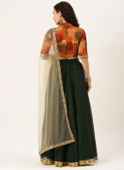 Multicolored Digital Printed Lehenga Set Festive Wear -Deals Chic Lehenga Store Multicolored Digital Printed Lehenga Set GHBS02110967 b