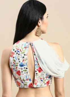 Multicolored Embroidered Blouse Wedding Wear -Deals Chic Lehenga Store Multicolored Embroidered Blouse BLBS02303845 b