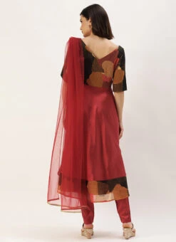 Multicolored Embroidered Georgette Anarkali Suit Festive Wear -Deals Chic Lehenga Store Multicolored Embroidered Georgette Anarkali Suit SLBS02203508 b