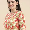 Multicolored Embroidered Net Blouse Festive Wear