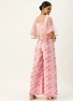 Bottom From Multicolored Georgette Co Ords Set After Six Wear -Deals Chic Lehenga Store Multicolored Georgette Co Ords Set IWBS02302393 b 1