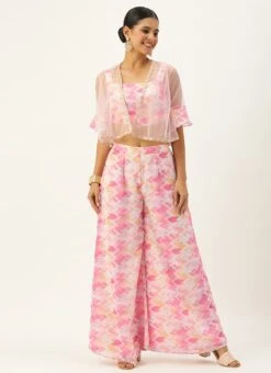 Jacket From Multicolored Georgette Co Ords Set -Deals Chic Lehenga Store Multicolored Georgette Co Ords Set IWBS02302393 u