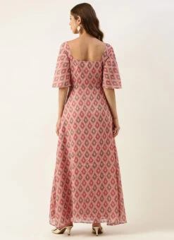 Multicolored Georgette Digital Printed Dress Festive Wear After Six Wear -Deals Chic Lehenga Store Multicolored Georgette Digital Printed Dress DRBS02211306 b