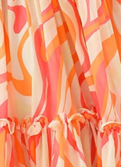 Multicolored Georgette Pinted Tiered Gathers Dress After Six Wear -Deals Chic Lehenga Store Multicolored Georgette Pinted Tiered Gathers Dress DRBS02307654 rrc3