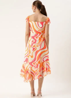 Multicolored Georgette Print Dress Festive Wear -Deals Chic Lehenga Store Multicolored Georgette Print Dress DRBS02307753 b