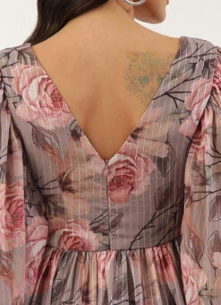 Multicolored Georgette Printed N Embroidered Maxi Dress Festive Wear -Deals Chic Lehenga Store Multicolored Georgette Printed N Embroidered Maxi dress DRBS02205041 rrc2