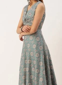 Multicolored Modal Digital Printed Dress After Six Wear