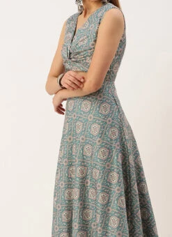 Multicolored Modal Digital Printed Dress Festive Wear After Six Wear