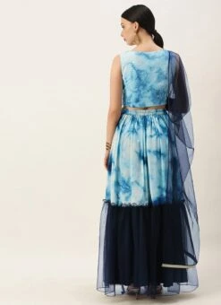 Multicolored Sequins Embroidered Lehenga Set Festive Wear -Deals Chic Lehenga Store Multicolored N Navy Blue Embroidered Lehenga Set GHBS02108641 b