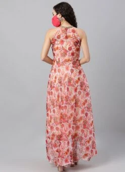 Multicolored Organza Asymmetrical Length Dress After Six Wear -Deals Chic Lehenga Store Multicolored Organza Asymmetrical Length Dress IWBS02004359 b