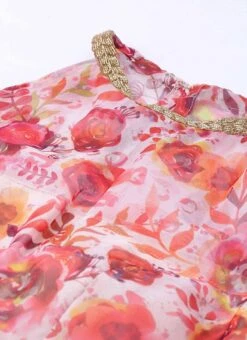 Multicolored Organza Asymmetrical Length Dress After Six Wear -Deals Chic Lehenga Store Multicolored Organza Asymmetrical Length Dress IWBS02004359 rrc4