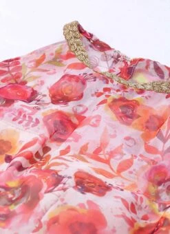 Multicolored Organza Asymmetrical Length Dress After Six Wear -Deals Chic Lehenga Store Multicolored Organza Asymmetrical Length Dress IWBS02004359 rrc1