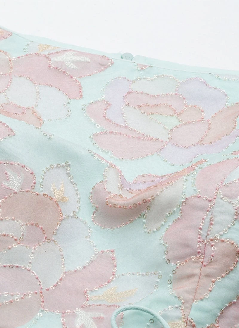 Bottom From Multicolored Organza Gharara Set After Six Wear 5 Bottom From Multicolored Organza Gharara Set After Six Wear - Image 5